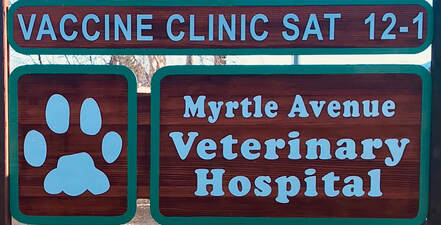 Myrtle Ave Veterinary Sign